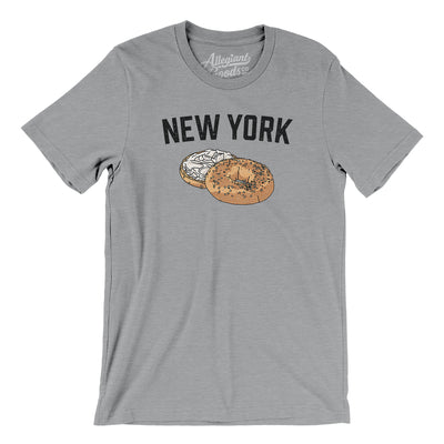 New York Bagel Men/Unisex T-Shirt-Athletic Heather-Allegiant Goods Co. Vintage Sports Apparel