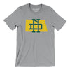 North Dakota Home State Men/Unisex T-Shirt-Athletic Heather-Allegiant Goods Co. Vintage Sports Apparel
