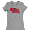 Nebraska Home State Women's T-Shirt-Athletic Heather-Allegiant Goods Co. Vintage Sports Apparel