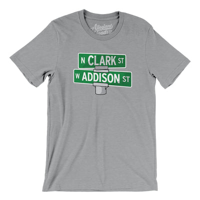 Addison & Clark Street Chicago Men/Unisex T-Shirt-Athletic Heather-Allegiant Goods Co. Vintage Sports Apparel