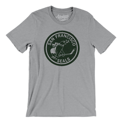 San Francisco Seals Hockey Men/Unisex T-Shirt-Athletic Heather-Allegiant Goods Co. Vintage Sports Apparel