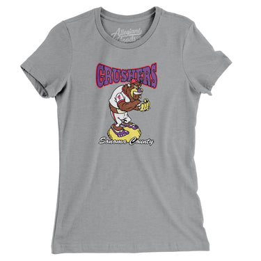 Sonoma County Crushers Baseball Women's T-Shirt-Allegiant Goods Co. Vintage Sports Apparel