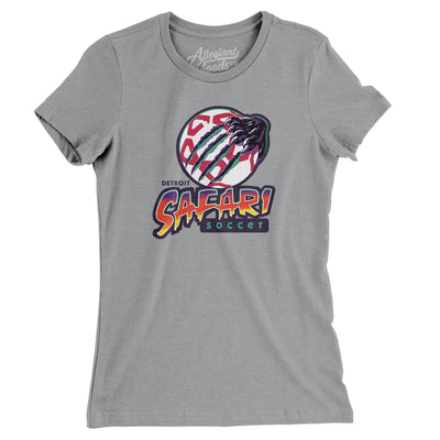 Detroit Safari Soccer Women's T-Shirt-Athletic Heather-Allegiant Goods Co. Vintage Sports Apparel