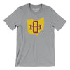 Ohio Home State Men/Unisex T-Shirt-Athletic Heather-Allegiant Goods Co. Vintage Sports Apparel
