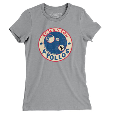 Scranton Apollos Basketball Women's T-Shirt-Athletic Heather-Allegiant Goods Co. Vintage Sports Apparel