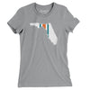 Florida Helmet Stripes Women's T-Shirt-Athletic Heather-Allegiant Goods Co. Vintage Sports Apparel