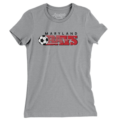 Maryland Bays Soccer Women's T-Shirt-Athletic Heather-Allegiant Goods Co. Vintage Sports Apparel