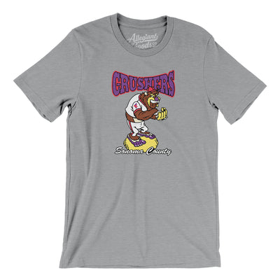 Sonoma County Crushers Baseball Men/Unisex T-Shirt-Athletic Heather-Allegiant Goods Co. Vintage Sports Apparel