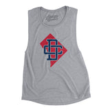 Washington D.C. Home State Monogram Map Women's Flowy Scoopneck Muscle Tank-Allegiant Goods Co. Vintage Sports Apparel