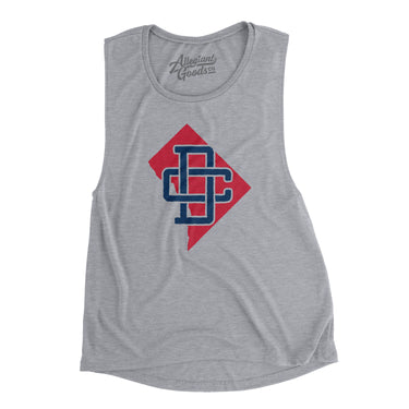 Washington D.C. Home State Monogram Map Women's Flowy Scoopneck Muscle Tank-Allegiant Goods Co. Vintage Sports Apparel
