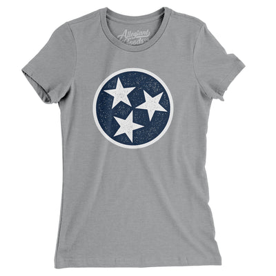 Tennessee State Flag Women's T-Shirt-Athletic Heather-Allegiant Goods Co. Vintage Sports Apparel