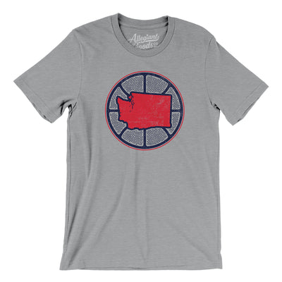 Washington Basketball Men/Unisex T-Shirt-Athletic Heather-Allegiant Goods Co. Vintage Sports Apparel