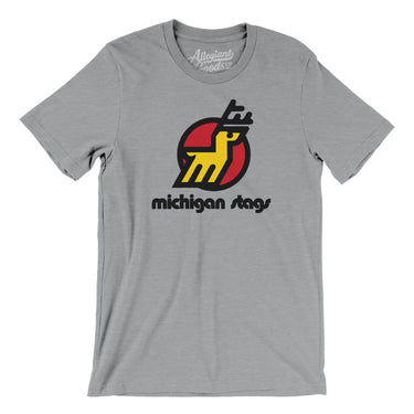 Michigan Stags Hockey Men/Unisex T-Shirt-Allegiant Goods Co. Vintage Sports Apparel
