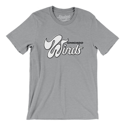 Chicago Winds Football Men/Unisex T-Shirt-Athletic Heather-Allegiant Goods Co. Vintage Sports Apparel