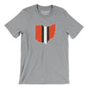 Ohio Helmet Stripes Men/Unisex T-Shirt-Athletic Heather-Allegiant Goods Co. Vintage Sports Apparel