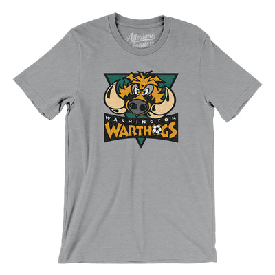 Washington Warthogs Soccer Men/Unisex T-Shirt-Athletic Heather-Allegiant Goods Co. Vintage Sports Apparel