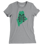 Maine Home State Women's T-Shirt-Athletic Heather-Allegiant Goods Co. Vintage Sports Apparel