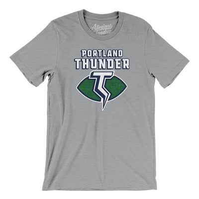 Portland Thunder Football Men/Unisex T-Shirt-Athletic Heather-Allegiant Goods Co. Vintage Sports Apparel
