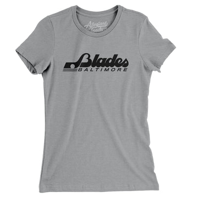 Baltimore Blades Hockey Women's T-Shirt-Athletic Heather-Allegiant Goods Co. Vintage Sports Apparel