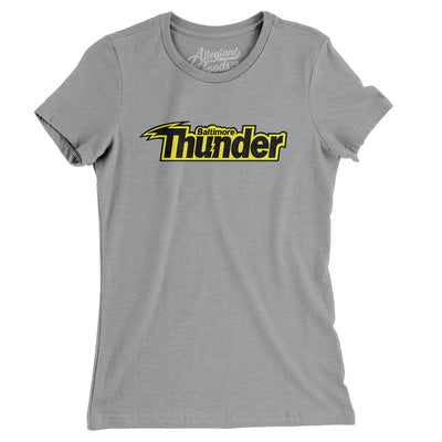 Baltimore Thunder Lacrosse Women's T-Shirt-Athletic Heather-Allegiant Goods Co. Vintage Sports Apparel
