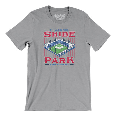 Shibe Park Philadelphia Men/Unisex T-Shirt-Athletic Heather-Allegiant Goods Co. Vintage Sports Apparel