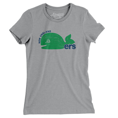 New England Whalers Hockey Women's T-Shirt-Athletic Heather-Allegiant Goods Co. Vintage Sports Apparel
