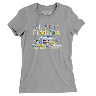 St. Pete Florida Pier Women's T-Shirt-Allegiant Goods Co. Vintage Sports Apparel