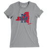 New York Home State Women's T-Shirt-Athletic Heather-Allegiant Goods Co. Vintage Sports Apparel