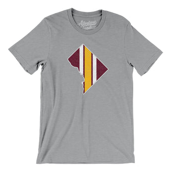 Washington D.C. Helmet Stripes Men/Unisex T-Shirt-Athletic Heather-Allegiant Goods Co. Vintage Sports Apparel
