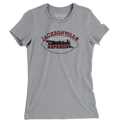 Jacksonville Express Football Women's T-Shirt-Athletic Heather-Allegiant Goods Co. Vintage Sports Apparel