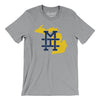 Michigan Home State Men/Unisex T-Shirt-Athletic Heather-Allegiant Goods Co. Vintage Sports Apparel