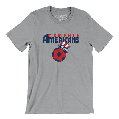 Memphis Americans Soccer Men/Unisex T-Shirt-Athletic Heather-Allegiant Goods Co. Vintage Sports Apparel