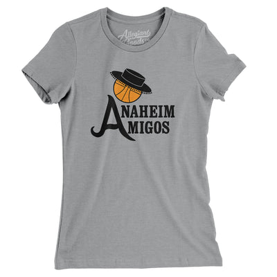 Anaheim Amigos Basketball Women's T-Shirt-Athletic Heather-Allegiant Goods Co. Vintage Sports Apparel