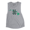 Hawaii Home State Women's Flowey Scoopneck Muscle Tank-Athletic Heather-Allegiant Goods Co. Vintage Sports Apparel