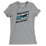 Milwaukee Mustangs Arena Football Women's T-Shirt-Allegiant Goods Co. Vintage Sports Apparel