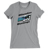 Milwaukee Mustangs Arena Football Women's T-Shirt-Athletic Heather-Allegiant Goods Co. Vintage Sports Apparel
