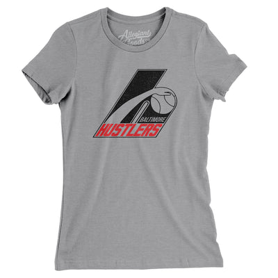 Baltimore Hustlers Defunct Basketball Women's T-Shirt-Athletic Heather-Allegiant Goods Co. Vintage Sports Apparel