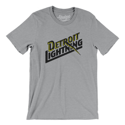 Detroit Lightning Soccer Men/Unisex T-Shirt-Athletic Heather-Allegiant Goods Co. Vintage Sports Apparel