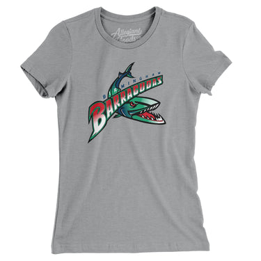 Birmingham Barracudas Football Women's T-Shirt-Allegiant Goods Co. Vintage Sports Apparel