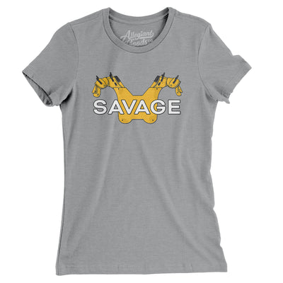 Savage Pads Women's T-Shirt-Athletic Heather-Allegiant Goods Co. Vintage Sports Apparel