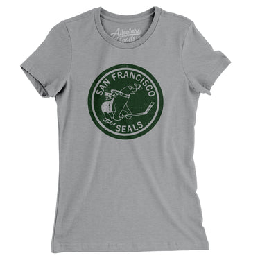 San Francisco Seals Hockey Women's T-Shirt-Allegiant Goods Co. Vintage Sports Apparel