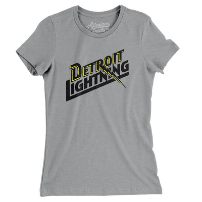 Detroit Lightning Soccer Women's T-Shirt-Athletic Heather-Allegiant Goods Co. Vintage Sports Apparel