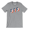 Detroit 313 Area Code Men/Unisex T-Shirt-Athletic Heather-Allegiant Goods Co. Vintage Sports Apparel