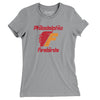 Philadelphia Firebirds Hockey Women's T-Shirt-Athletic Heather-Allegiant Goods Co. Vintage Sports Apparel