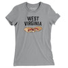 West Virginia Pepperoni Roll Women's T-Shirt-Athletic Heather-Allegiant Goods Co. Vintage Sports Apparel