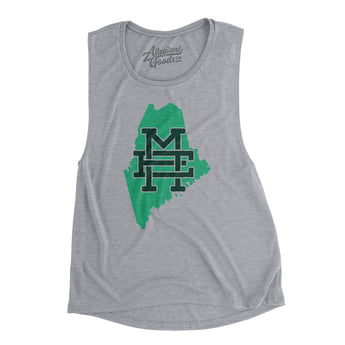 Maine Home State Women's Flowey Scoopneck Muscle Tank-Allegiant Goods Co. Vintage Sports Apparel