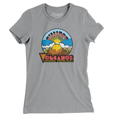 Billings Volcanos Basketball Women's T-Shirt-Athletic Heather-Allegiant Goods Co. Vintage Sports Apparel