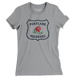 Portland Rosebuds Hockey Women's T-Shirt-Allegiant Goods Co. Vintage Sports Apparel