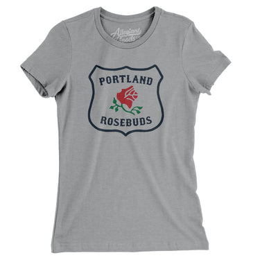 Portland Rosebuds Hockey Women's T-Shirt-Allegiant Goods Co. Vintage Sports Apparel