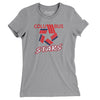 Columbus Stars Defunct Hockey Women's T-Shirt-Athletic Heather-Allegiant Goods Co. Vintage Sports Apparel